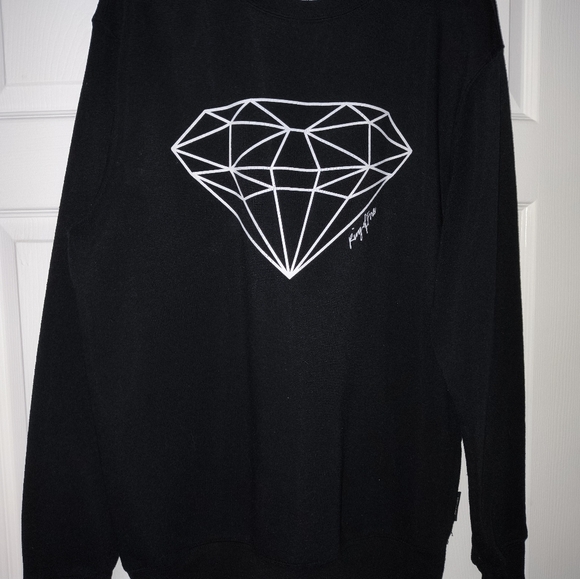 New Vintage 90s ring of fire diamond crew neck XL men's black and white og s… - Picture 8 of 10